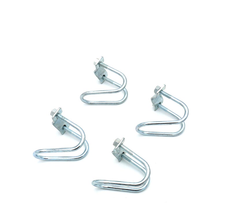 Anmeilexst 4 Pcs Galvanized Steel Pipe Clip, Cross Tube Buckle, Maximum Clampable Tube Diameter 1.3" Card 1.3" Steel Pipe - Image 1